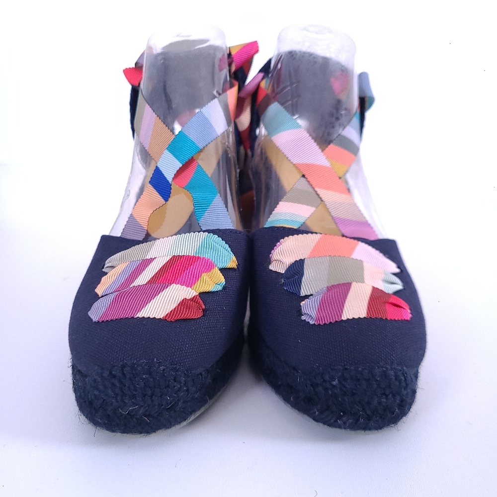 Castaner x Paul Smith Coralia Espadrille Wedge Ribbon Lace Shoes 37 Size 6.5 US - Picture 8 of 12
